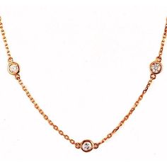 Ninacci 14K Rose Gold Diamonds by the Yard Necklace - 2.50 Carat Total Diamond Weight Diamonds By The Yard Necklace, Diamonds By The Yard, The Dawn, Rose Gold Diamonds, Bezel Setting, Everyday Style, Round Diamonds, Everyday Fashion, Gold Diamond