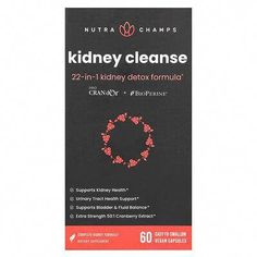 <ul><li>22-in-1 Kidney Detox Formula</li><li>Pro Cran D'or® + BioPerine®</li><li>Supports Kidney Health</li><li>Urinary Tract Health Support</li><li>Supports Bladder &amp; Fluid Balance</li><li>Extra Strength 50:1 Cranberry Extract</li><li>Complete Kidney Formula</li><li>Dietary Supplement</li><li>Plant-Powered</li><l Body Care Recipes, Cranberry Extract, Kidney Cleanse, Kidney Health, Natural Body Care, Brain Food, Urinary Tract, Vitamins & Supplements