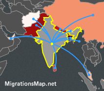 a map showing the location of major cities in asia and other parts of the world