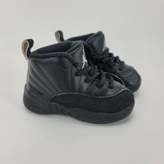 Nike Air Jordan XII 12 The Master 2015 Retro BT Toddler 850000-013 Size 6C Toddler Shoes, The Master, Black Sneaker, Nike Air Jordan, All Black Sneakers, All Black, Air Jordan, Air Jordans, Nike Air