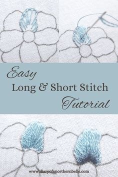 an easy long and short stitch pattern on fabric