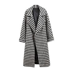 Live out your city girl dreams in our Oversized Houndstooth Coat, designed to keep you warm and on-trend. Featuring a notch lapel, wide cuffed sleeves, and subtle side pockets, this jacket is made for the modern woman as it transitions easily from a business coat to a post-work overcoat. The relaxed fit makes this ideal for wearing in cooler temperatures over thick layers. Waterproof Trench Coat, Streetwear Coat, Plaid Wool Coat, Outwear Fashion, Hooded Trench Coat, Houndstooth Coat, Wool Winter Coat, Retro Mode, Vintage Ski