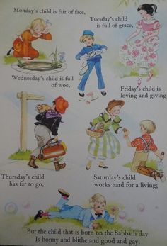 an old children's book with pictures of people and things in it, including the words