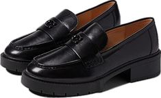 Luxury Coach Loafers For Work, Casual Coach Loafers For Work, Classic Coach Loafers For Work, Coach Loafers For Spring Workwear, Coach Loafers With Round Toe For Work, Coach Loafers For Fall Workwear, Coach Loafers For Workwear In Fall, Coach Loafers Women, Coach Black Loafers With Round Toe