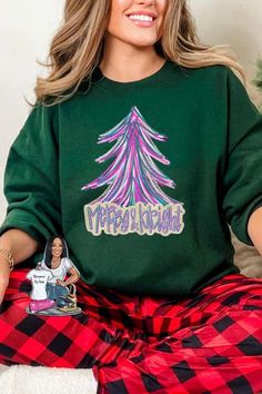 We are loving this Christmas sweatshirt! Unisex and true to size. Gildan brand sweatshirts Holiday Green Cotton Sweatshirt, Green Cotton Holiday Sweatshirt, Green Christmas Crew Neck Sweatshirt, Green Christmas Sweatshirt With Letter Print, Christmas Green Sweatshirt With Graphic Print, Christmas Green Graphic Print Sweatshirt, Christmas Sweatshirt Ideas, Brand Sweatshirts, Sweatshirt Ideas