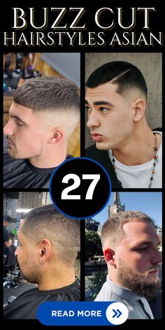 Explore a range of buzz cut hairstyles that offer a clean and low-maintenance look. Perfect for a fresh, sharp appearance. #BuzzCut #ShortHairstyles #LowMaintenanceHair #FreshLook Asian Buzzcut Men, Buzzcut Men, Hairstyles Asian