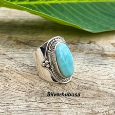 Welcome To silverhubusa.. Title:- Blue Larimar Ring 925 Sterling Silver Ring Larimar Gemstone Ring Handmade Silver Larimar Jewelry Halloween Jewelry Gift For Her PRODUCT DESCRIPTION:- Gemstone :  Natural Larimar Material : 925 Sterling Silver Ring Size: All Size Available **About Stone:-** Stone is Natural and every stone have different texture stone will be different what you have seen in picture.   **If You have Problem What to Do??** :- If you have any problem with the order or any inconvenie Handmade Turquoise Larimar Ring For Anniversary, Silver Larimar Turquoise Ring For Anniversary, Silver Turquoise Larimar Ring For Anniversary, Anniversary Turquoise Larimar Ring In Silver, Anniversary Silver Turquoise Larimar Ring, Silver Larimar Ring Stamped 925, Handmade Blue Turquoise Larimar Ring, Handmade Turquoise Larimar Rings, Earth Healing