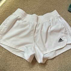 Never Worn, Great Condition! Adidas White Athletic Shorts With Built-in Shorts, Adidas White Workout Bottoms, Adidas White, Adidas Shorts, Shorts Men, Shorts Athletic, White Adidas, Sport Shorts, Athletic Shorts