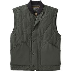 Filson Mens, Outdoor Coats, Man Quilt, Light Rain, Vests Mens, Wool Vest, Outerwear Vest, Clothing Styles, Otters