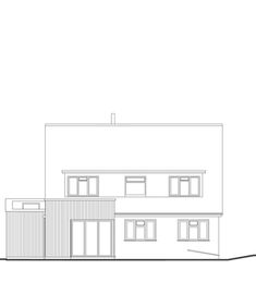 a drawing of a house that is in the process of being drawn