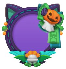 a halloween photo frame with a pumpkin on it