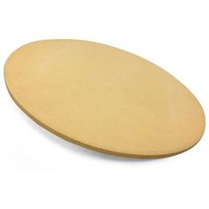 an oval wooden cutting board on a white background