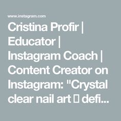 Cristina Profir | Educator | Instagram Coach | Content Creator on Instagram: "Crystal clear nail art ✨ definitely the most loved nail art of 2024 🥹💔
• Clear Jelly Strong
• Pearl Chrome
• Tack Free Top
By @kineticsnailsystems" Clear Nails, Content Creator, Crystal Clear, Jelly, The Creator, Nail Art, Nails, Nail Arts