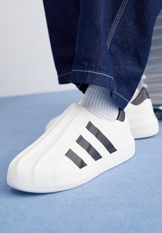 adidas Originals ADIFOM SUPERSTAR UNISEX - Slip-ons - core white/core black White Core, Adidas Outfit