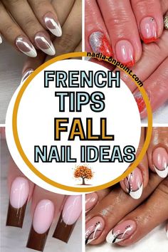 French Tip Fall Nails: Fresh Designs for the Season Fall Nail Tips Designs, Nails French Tip Ideas, French Gel Nail Designs, French Tip Fall Nails, November Nails Colors, Nails Fresh, Colored French Tips, Fall Wedding Nails