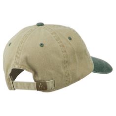 Pinochle Embroidered Washed CapMade of 100% cotton.One size fits most with an adjustable buckle strap closure, fitting up to XL.Same material inner hat band.Adult/Unisex.Crown measures 3 inches deep.Bill measures 3 inches long.Hand wash only.Brand of cap may vary with different manufacturer.Imported. Image of playing pinochle cards is embroidered on the front crown of cap.6 small colored ventilation holes placed on each panel of crown.Featuring two colors.Unstructured crown.Bill is pre-curved an Khaki Cotton Baseball Cap, Khaki Cotton Cap, Outdoor Khaki Cotton Baseball Cap, Khaki Cotton Dad Hat For Outdoor, Khaki Cotton Hat With Curved Brim, Adjustable Cotton Cap, Khaki Cotton Visor Hat, Green Cotton Dad Hat With Flat Bill, Adjustable Green Cotton Baseball Cap