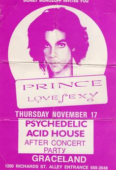 Prince Rock Poster Art, Music Flyer