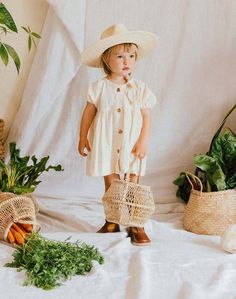 Organic Dress, Body Shop At Home, Career Inspiration, Job Ideas, Wood Buttons, Kids Dresses, Mini Session, Easter Dress, Gathered Skirt