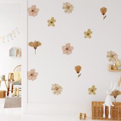 Flowery Wall Decal Set - Project Nursery Floral Wall Decals, Flowers Pretty, Pretty Life, Not Meant To Be, Flower Wall Decals, Floral Decal, Nursery Baby Room, Floral Nursery, Gender Neutral Nursery