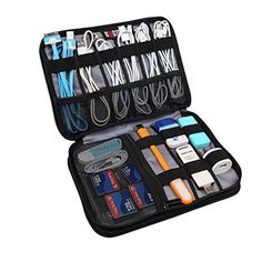 BUBM-Double-Layer-Travel-Gear-Organizer-Electronics-Accessories-Bag-Medium-Black-0 Apocalyptic Car, Electronics Organizer, Ceo Office, European Trip, Best Travel Gifts, Accessories Organizer, Tech Bag, Gear Organizer, Support Groups