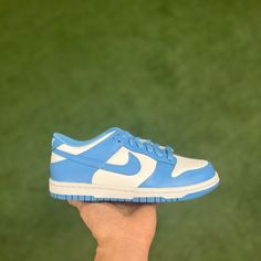 Nike Dunk Low Unc/University Blue Size 5y Ds Light Blue Round Toe Skate Shoes With Rubber Sole, Nike Custom Sneakers Light Blue Round Toe, Nike Light Blue Round Toe Skate Shoes, Nike Light Blue Skate Shoes With Round Toe, Nike Light Blue Skate Shoes With Rubber Sole, Nike Blue Sneakers With Rubber Sole, Light Blue Nike Skate Shoes With Round Toe, Light Blue Low-top Sneakers, Nike Custom Sneakers In Light Blue