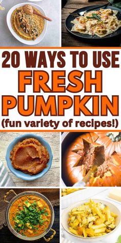 Fresh pumpkin recipes for fall dinners, breakfasts, and desserts and how to cook real pumpkin. Fresh Pumpkin Recipes Healthy, Pumpkin Recipes Fresh, Recipes Using Fresh Pumpkin, Real Pumpkin Recipes, Pumpkin Recipes For Dinner, Roast Whole Pumpkin, Pumpkin Meals, Pumpkin Ideas For Halloween, Savory Fall Recipes