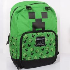 Minecraft Surprise Creeper Tier 2 Full Size Backpack 17" Green Black Authentic Gear - Officially Licensed Video Game Backpack By Minecraft; Designed And Created By Jinx Minecraft Surprise Creeper Tier 2 Full Size Backpack 17" Green Black 100% Polyester For Fans Of Minecraft Video Game - Green Backpack With "Creeper Inside" Design On The Front, Plus Vibrant Minecraft Block Pattern Throughout The Bag Sturdy Design - Measures Approximately 17 Inches Height X 12 Inches Width X 5 Inches Deep; Minecraft Surprise, Creeper Backpack, Minecraft Accessories, Nintendo Switch Animal Crossing, Coach Diaper Bag, Green Backpack, Mesh Backpack, Camo Backpack, Denim Backpack