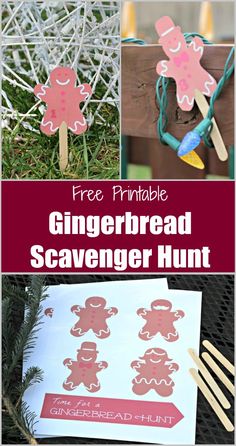 gingerbread scavenger hunt with free printables