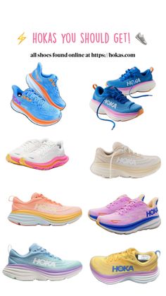 #hokas #preppy #shoe #colorful #runningshoe #tennisshoe #neon #trendy Preppy Running Shoes, Preppy Shoe, Cross Country Shoes, Track Running Shoes, Hoka Shoes, Shoes Hack, All Nike Shoes