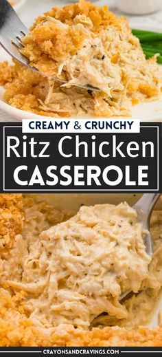 creamy and crunchy ritz chicken casserole is the perfect side dish for any meal