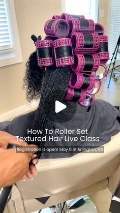 Set Curls With Rollers, Rollers In Curly Hair, Tension Rollers Natural Hair, Wet Set On Natural Hair, Rods Hairstyles For Black Women, Roller Set 4c Natural Hair, Wet Roller Set Hairstyles, Curly Up Do Hairstyles Natural Curls, Natural Hair Roller Set Styles 4c