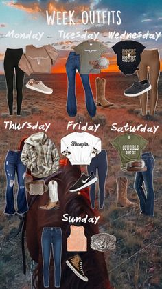 Simple Western Outfits, Week Outfits, Cute Cowgirl Outfits