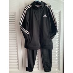 Boys Adidas Jogging Suit. Never Worn Before Set Sold Together Only! Black Winter Activewear, Jogging Suit, Adidas Black, Black Adidas, Matching Sets, Jogging, Kids Shop, Size 10, Black White