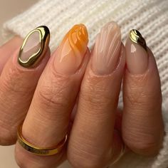 Neutral Gold Nails, Tulum Nails, Texture Nails, Desert Nails, Textured Nails, Hello Nails, Edgy Nails, Minimal Nails, Summery Nails