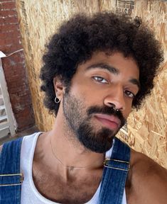 Queer Black Hairstyles, Unique Black Hairstyles Men, Short Afro Hairstyles 4c Hair Men, Afro Men Hairstyles, Men With Afros, Male Black Hairstyles, Black Guy Hair, Mustache And Beard Styles, Afro Latino Men