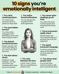 the 10 signs you're emotionally intelligent