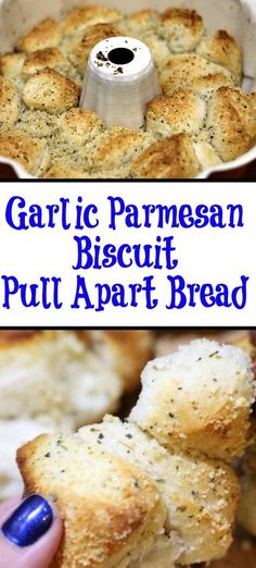 garlic parmesan biscuit pull apart bread