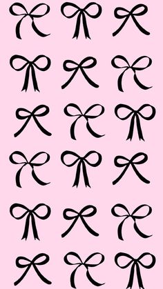 black and white bows on pink background with the words,'bow - tie'written in