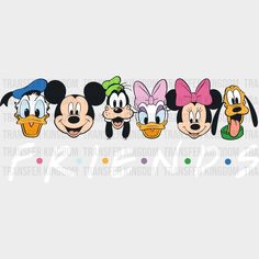 Mickey And Friends Design - Dtf Heat Transfer Unisex S & M (10’’) / Light Color See Imaging Disney Dtf Transfers, Friends Design, This Heat, Heat Press Machine, Polyethylene Terephthalate, Dtf Printing, Shirt Printing, T Shirt Printing, Dark Color