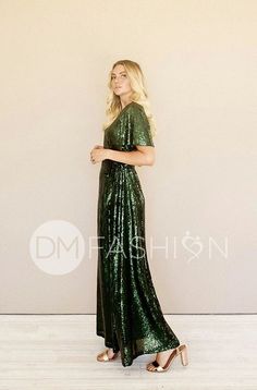 Aria Hunter Green Sequin Dress - DM Exclusive comfy dresses, classy dresses, midi dresses, party dresses, casual looks,sister missionary dresses, modest dresses, church dress, missionary outfits, easy throw on clothing, modest dresses, dresses to throw on, casual dresses, flirty dresses, embroidery dresses, flowy dresses, cute dresses, dresses 2020 fall 2020 dresses, midi dresses, holiday dress, holiday style, holiday, christmas dress V-neck Sequin Dress For Wedding, Glamorous Bridesmaid Sequin Dress For Party Season, Sequin Bridesmaid Gown For Party Season, Bridesmaid Gown With Sequins For Party Season, Fitted Sequin Maxi Dress For Bridesmaids, Glamorous Sequined Bridesmaid Gown, Green Sequined Christmas Dresses, Green Sequin Christmas Dress, Floor-length Sequin Bridesmaid Dress