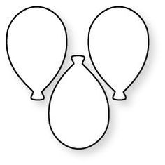 the outline of two balloons on a white background