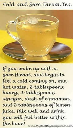 Throat Tea, Sore Throat Tea, Throat Remedies, Tea Remedies, Sick Remedies, Resep Diet, Home Health Remedies, Cough Remedies, Cold Remedies