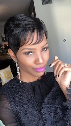 Black Short Pixie Cut Wigs With Bangs Daily New Human Hair No lace Soft Omber | eBay Tony Braxton Short Hair, Tony Braxton, Short Pixie Cut Wigs, Short Relaxed Hairstyles, Black Hair Short Cuts, Black Wigs, Short Sassy Hair, Pixie Hair, Sassy Hair