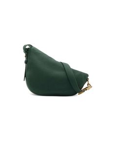 Elegant Leather Saddle Bag With Dust Bag, Luxury Green Saddle Bag With Adjustable Strap, Luxury Leather Saddle Bag For Shopping, Modern Green Calf Leather Bag, Luxury Leather Saddle Bag In Pouch Style, Luxury Leather Saddle Bag In Pouch Shape, Luxury Green Leather Saddle Bag, Chic Green Leather Saddle Bag, Leather Satchel Saddle Bag With Dust Bag