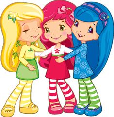 Trio Friends Cartoon, Iconic Trios Cartoon, Trio Characters, Widgets Ipad, Strawberry Shortcake Friends, Strawberry Shortcake And Friends, Pastel Nails Designs