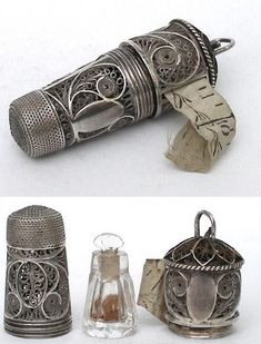 three silver items are shown side by side