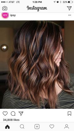 Root Beer Hair, Brown Lob, Beer For Hair, Caramel Brown Hair, Rambut Brunette, Brown Hair Balayage, Brown Balayage, Copper Brown