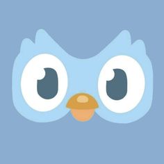 an image of a blue bird with big eyes