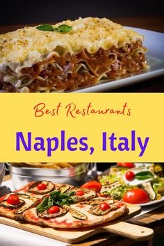 the best restaurants in naples, italy with text overlay that reads best restaurant's