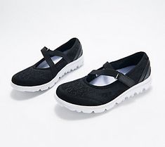 Lightweight and breathable, these slip-on Mary Jane shoes were made for walking. The firm heel counter adds support and the rubber outsole features a deep tread pattern for traction. From Propet. Comfortable Breathable Closed Toe Slip-on Sneakers, Comfortable Non-slip Walking Shoes, Breathable Slip-ons For Walking With Round Toe, Non-slip Slip-on Sneakers For Walking, Comfortable Non-slip Slip-on Walking Shoes, Comfortable Slip-on Walking Shoes With Non-slip Sole, Black Breathable Slip-ons For Spring, Sporty Non-slip Slip-on Sneakers For Walking, Non-slip Round Toe Slip-ons For Walking